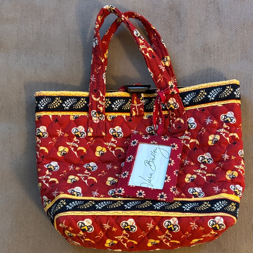 Red and Yellow Floral Tote